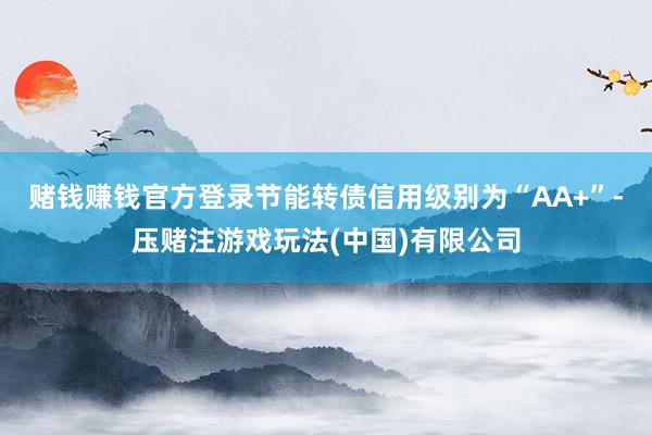 赌钱赚钱官方登录节能转债信用级别为“AA+”-压赌注游戏玩法(中国)有限公司
