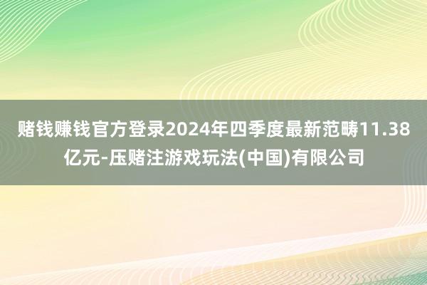 赌钱赚钱官方登录2024年四季度最新范畴11.38亿元-压赌注游戏玩法(中国)有限公司