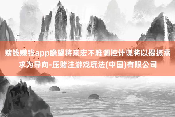 赌钱赚钱app瞻望将来宏不雅调控计谋将以提振需求为导向-压赌注游戏玩法(中国)有限公司