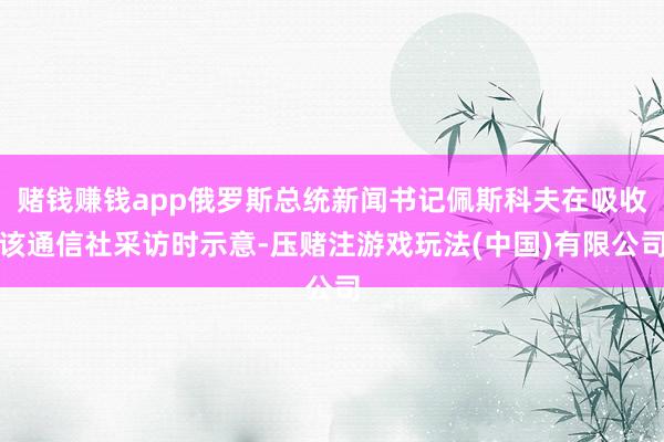 赌钱赚钱app俄罗斯总统新闻书记佩斯科夫在吸收该通信社采访时示意-压赌注游戏玩法(中国)有限公司