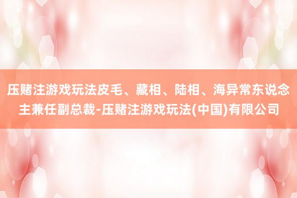 压赌注游戏玩法皮毛、藏相、陆相、海异常东说念主兼任副总裁-压赌注游戏玩法(中国)有限公司