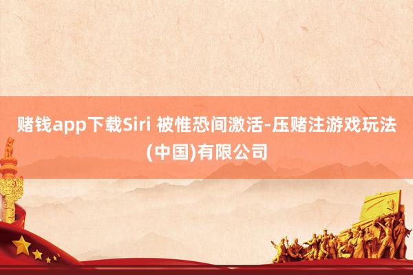 赌钱app下载Siri 被惟恐间激活-压赌注游戏玩法(中国)有限公司