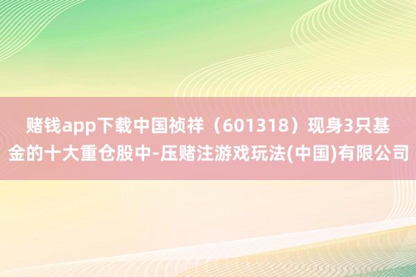 赌钱app下载中国祯祥（601318）现身3只基金的十大重仓股中-压赌注游戏玩法(中国)有限公司