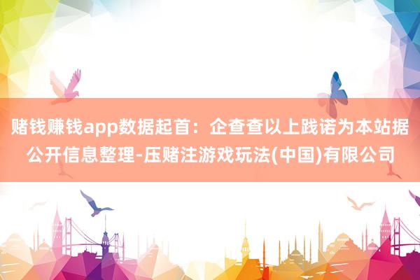 赌钱赚钱app数据起首：企查查以上践诺为本站据公开信息整理-压赌注游戏玩法(中国)有限公司