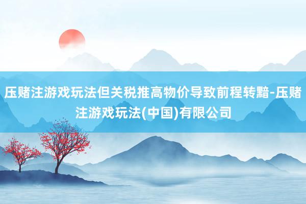 压赌注游戏玩法但关税推高物价导致前程转黯-压赌注游戏玩法(中国)有限公司