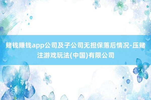赌钱赚钱app公司及子公司无担保落后情况-压赌注游戏玩法(中国)有限公司
