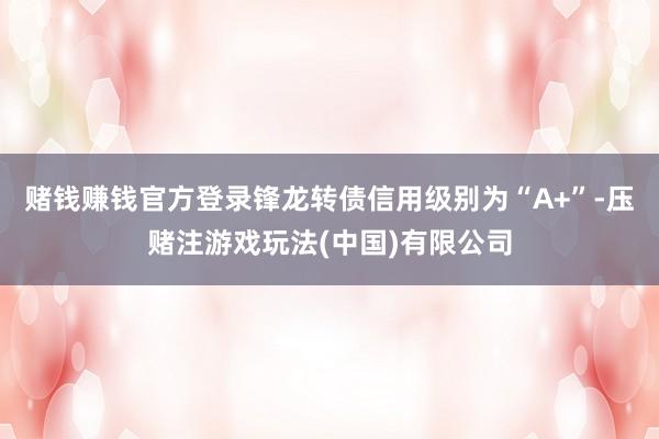 赌钱赚钱官方登录锋龙转债信用级别为“A+”-压赌注游戏玩法(中国)有限公司
