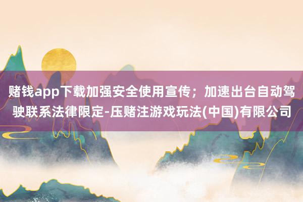 赌钱app下载加强安全使用宣传；加速出台自动驾驶联系法律限定-压赌注游戏玩法(中国)有限公司