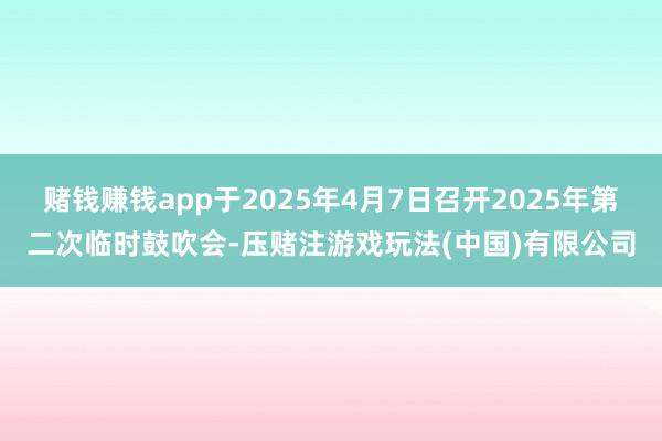 赌钱赚钱app于2025年4月7日召开2025年第二次临时鼓吹会-压赌注游戏玩法(中国)有限公司