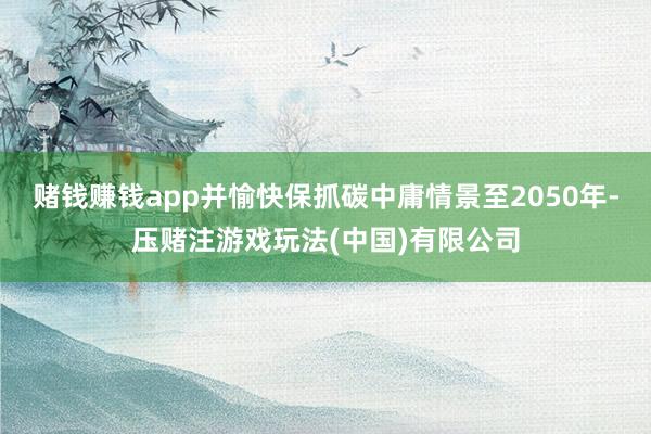 赌钱赚钱app并愉快保抓碳中庸情景至2050年-压赌注游戏玩法(中国)有限公司