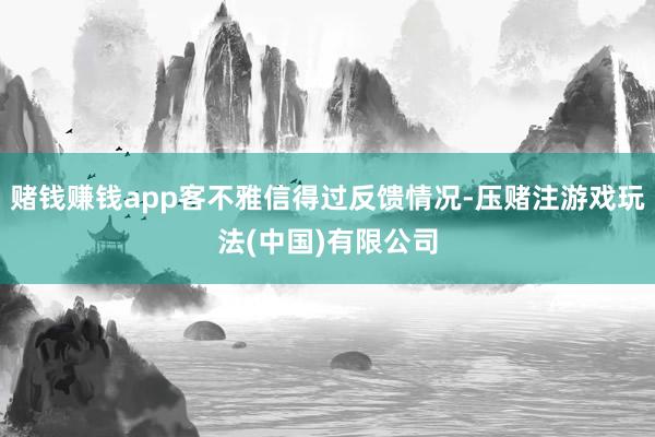 赌钱赚钱app客不雅信得过反馈情况-压赌注游戏玩法(中国)有限公司