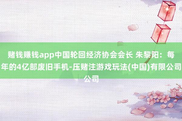 赌钱赚钱app中国轮回经济协会会长 朱黎阳：每年的4亿部废旧手机-压赌注游戏玩法(中国)有限公司