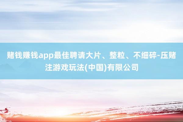 赌钱赚钱app最佳聘请大片、整粒、不细碎-压赌注游戏玩法(中国)有限公司